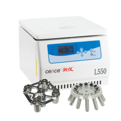 L550 centrifugeert met lage snelheid 5500 tpm met hoekrotor 12x15ml zwenkrotor 4x500ml