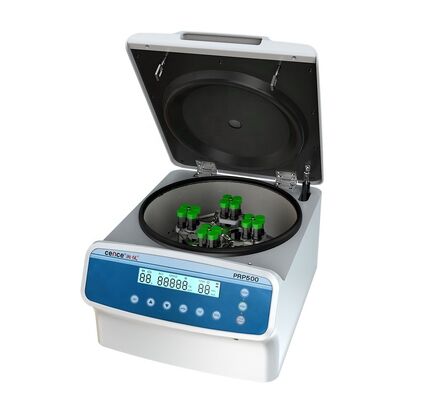 Cence PRP Centrifuge met een maximale snelheid van 5000 tpm, LCD-display en roestvrijstalen rotor voor laboratoriumgebruik
