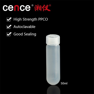 PP PPCO Materiaal Centrifugebuis met afdichtkap 50 ml High Speed Tube Max RCF 50000xg