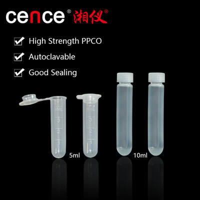 5 ml en 10 ml snelheidscentrifugebuizen van PPCO voor centrifugeclassificatie
