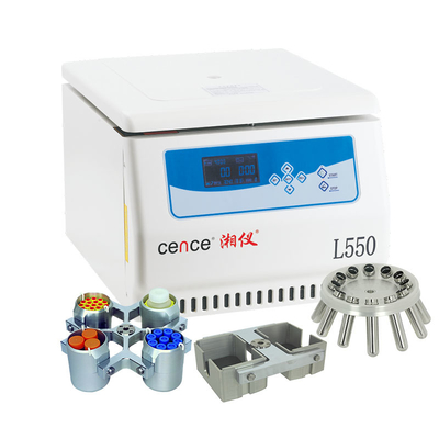 L550 Centrifuge met lage snelheid 5500 r/min 4x500 ml Vermogen voor bloedseparatie