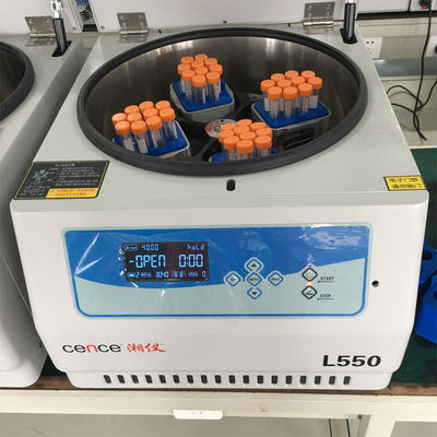 L550 Low Speed Centrifuge met 5310xg Kracht 4x500ml Capaciteit en laag geluid voor laboratoriumgebruik